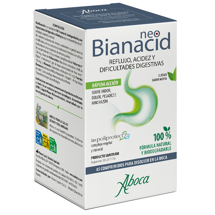 Aboca NeoBianacid 45 comprimidos sabor menta